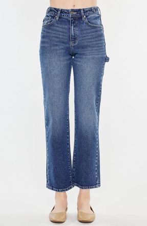 Kancan Ashley High Rise True Straight Jeans in Medium Wash at Nordstrom, Size 27
