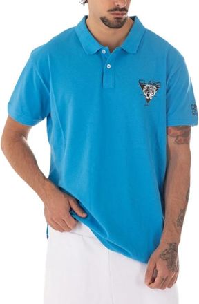 Just Cavalli Heren Logo Polo Shirt - Heren - Polos - Blauw - 2XL - Katoen - Tops