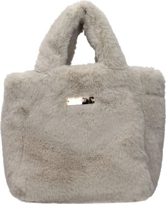 Herno Handtassen Damess Eco-bont grijs/lichtgrijs