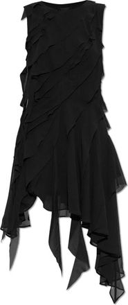 AllSaints Kleedjes, Dames, Zwart, XS, Polyester, Angie Panel Midi Jurk