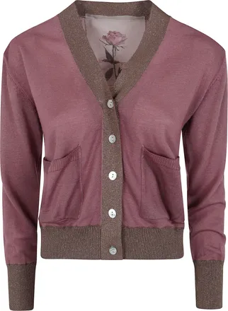 In Bed With You Sweater Multicolor V Neck Cardigan
