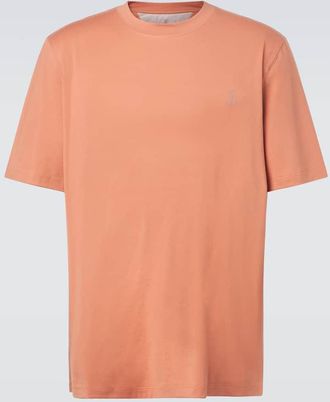 Brunello Cucinelli T-shirt in jersey di cotone con logo