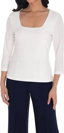 Frank Lyman Design Sylvie Knit Top In Ivory