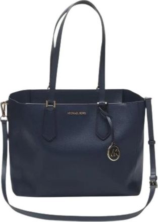 Michael Kors Pre-owned Leren Tote Bag - Dames - Vintage Shopper - Blauw - ONE Size - Leer - Vintage