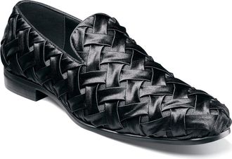 Stacy Adams Savoir Satin Slip On Loafer in Black at Nordstrom, Size 10.5