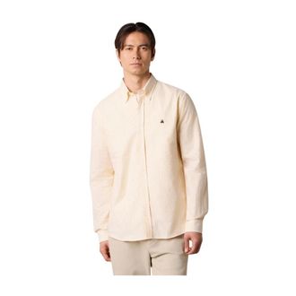 Brooks Brothers Slim Fit Oxford Overhemd met Button Down Kraag - Heren - Casual Overhemden - Geel - 3XL - Katoen - Overhemden