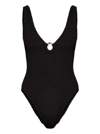 Bond-Eye ring swimsuit - women - Recycled Nylon/Elastane - One Size - Black