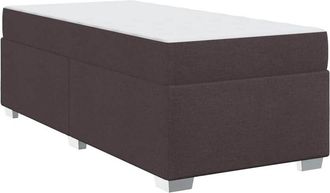vidaXL Vidaxl - Estructura De Cama Marr&oacute;n Oscuro 100 X 200 Cm Tela