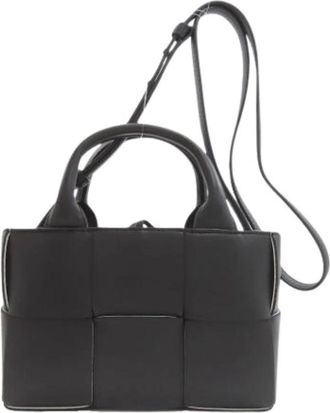 Bottega Veneta Pre-owned Vintage Schoudertas - Dames - Vintage Mini Tas - Zwart - ONE Size - Leer - Vintage