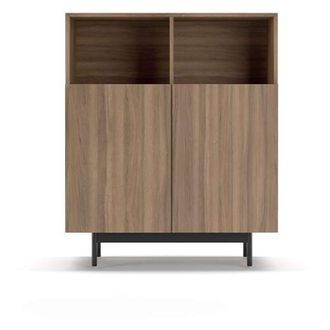 HERDASA Herdasa - Mueble auxiliar modelo 602-2 acabado nogal, 110 x 90 x 34 (alto x ancho x fondo)