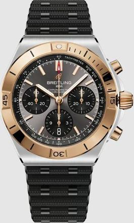 Breitling Chronomat Chronograph Automatic Chronometer Grey Dial Mens Watch UB0158101B1S1