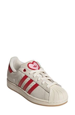 adidas Superstar II Sneaker in Cream White/Scarlet/Pink at Nordstrom, Size 10.5 Womens