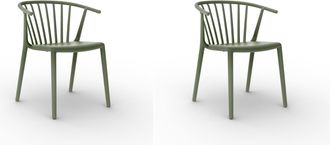 Resol Sillas Woody Resol Pl&aacute;stico Verde (pack De 2)