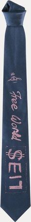 Vivienne Westwood Tie 8.5cm Lies Navy Blue Men