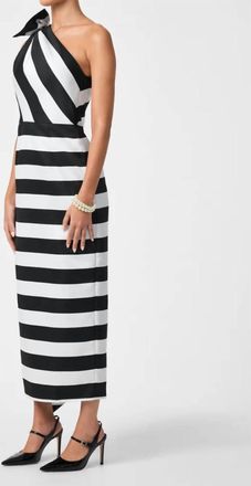 Trina Turk Romance Midi Dress In Black/ White