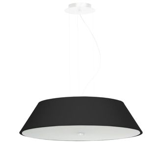 Sollux Lighting L&aacute;mpara de ara&ntilde;a negro tela, vidrio, acero alt. 105 cm