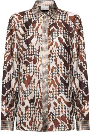 Pierre-Louis Mascia Aloe Shirt met lange mouwen - Dames - Overhemden - Veelkleurig - XS - Overhemden