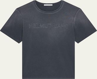Helmut Lang Mens Faded Logo Print T-Shirt