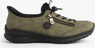Rieker N3267-54 Nikita Womens Bungee Lace Shoes Green - Size UK 6.5
