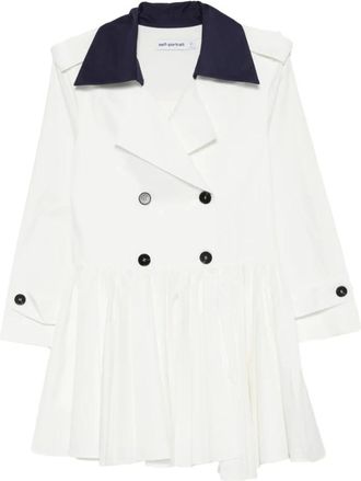 Self Portrait Dames, Jurken, Wit, Maat: XS Katoen