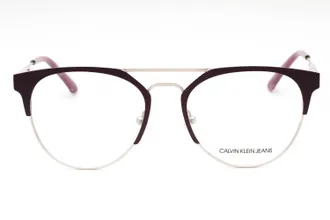 Calvin Klein Jeans CKJ18103 Round Metal-Frame Eyeglasses - Burgundy