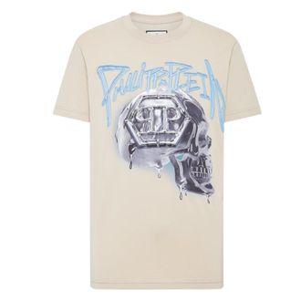 Philipp Plein Heren, Tops, Beige, Maat: 3XL Katoen