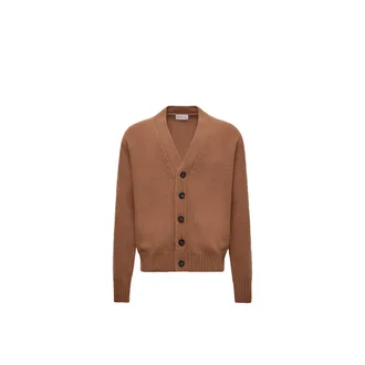 Moncler V-neck Wool Cardigan Beige Size 3XL