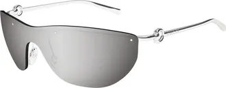 Gucci GG1700S002 Mirrored Silver Lens Sunglasses - Gold