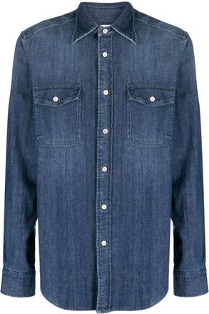 Boglioli Blue Denim Button-down Shirt