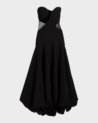 Et Ochs Daniella Strapless High-Low Bubble Gown