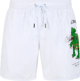 Iceberg Boxer Zwemshorts met Grafische Print - Heren - Strandmode - Wit - 2XL - Badmode