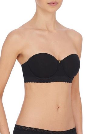 Natori Truly Smooth Longline Strapless Bra in Black at Nordstrom, Size 38Ddd