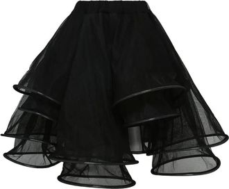 Comme Des Garçons sheer pleated skirt - Zwart
