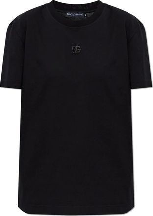 Dolce & Gabbana Mujer, Camisetas, Negro, Talla: S