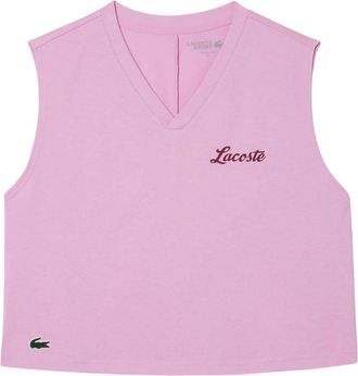 Lacoste Dames/Dames Sport Relaxed Fit Mouwloze Gewaad Top (Roze)