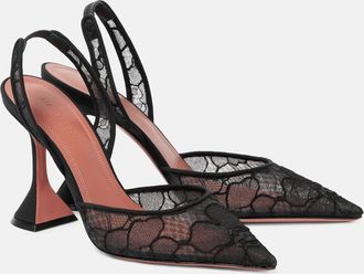 Amina Muaddi Holli 95 lace slingback pumps