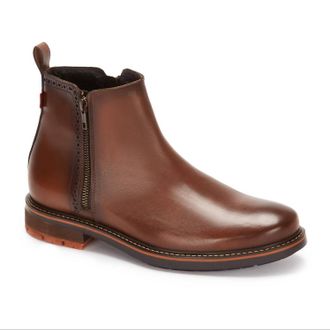 Andrea Mens High-Quality Leather Boots In Dark Brown