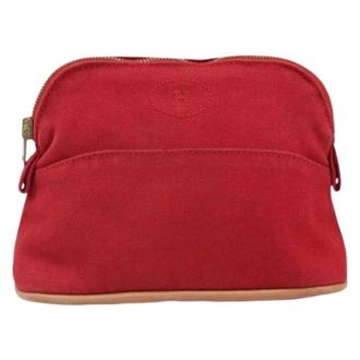 Herm&egrave;s Pre-owned Clutches, female, Red, Size: ONE SIZE Pre-owned Bolide travel pouch