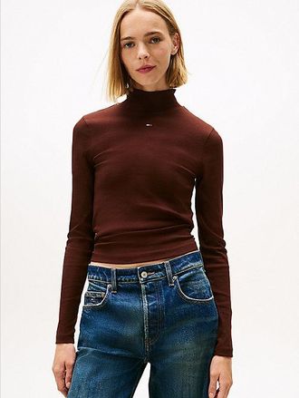 Tommy Hilfiger Mock Neck Long Sleeve Top