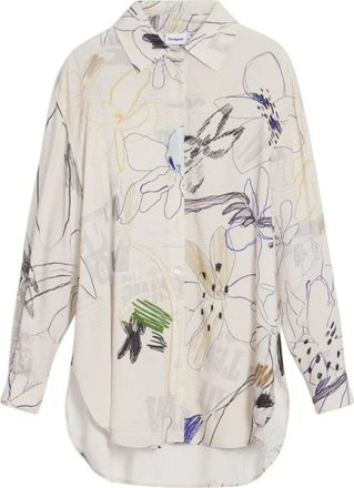 Desigual Overhemden, Dames, Veelkleurig, S, Cam_Newsarty Shirt