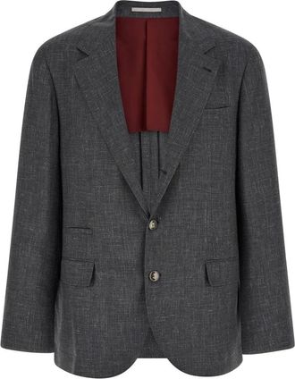 Brunello Cucinelli Hombre, Chaquetas, Gris, Talla: M