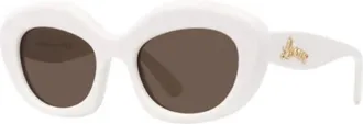 Loewe CURVY Brown Cat Eye Ladies Sunglasses LW40153I 25E 51