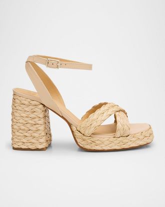 Castaner Valeriette Braided Canvas Espadrille Sandals