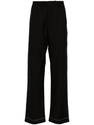 Prada straight silk trousers - Black