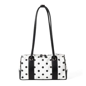 Generic Pufei Polka Dot Underarm Bag Versatile Shoulder Bag Stylish Pillow Handbag (White)