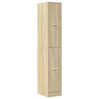 Berkfield Home Elegant Apothecary Cabinet&not;Sonoma Oak 30x41x174.5 cm Engineered Wood in Light Tan