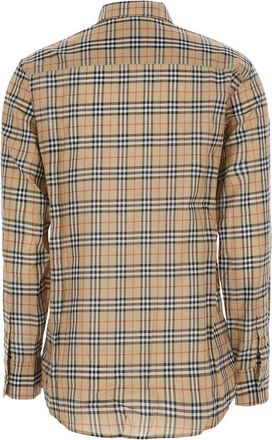 Burberry Womens Shirt Emma Beige Cotton Blouses