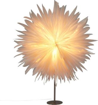 Beliani Beliani - L&aacute;mpara Decorativa Copo De Nieve Estrella Hecha A Mano Papel Y Hierro Deco Navidad Blanco Satopanth