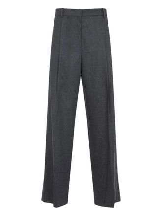 Khaite wool straight-leg trousers - women - Wool - 6 - Grey