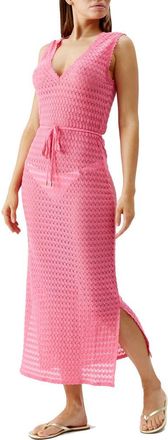 Melissa Odabash Annabel Open Stitch Cover-Up Dress in Pink at Nordstrom Rack, Size X-Small